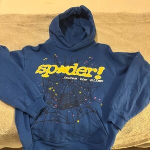 Spider worldwide blue hoodie. Size large. Perfect condition